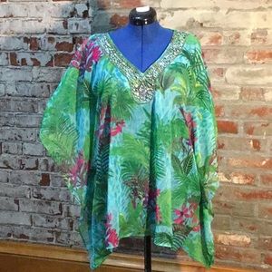 Sheer flowy top